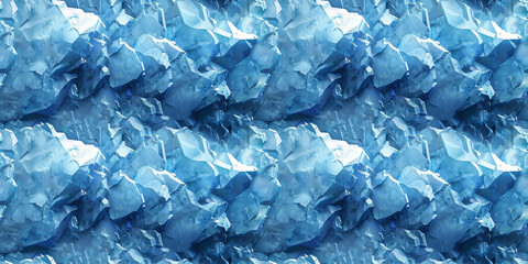Obraz premium Seamless cracked ice pattern, tileable frozen arctic earth texture, great for video game design