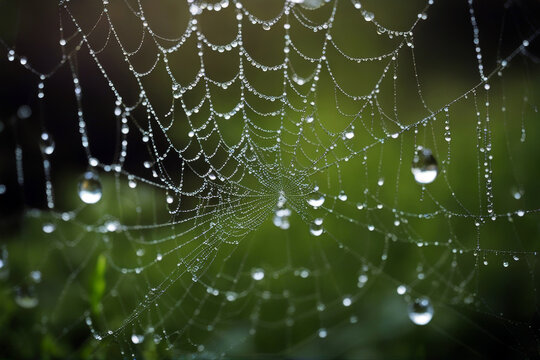 Dew drops web spider drip gobbet spider's blob bead dripped dab condensation closeup nature dash sweating dew-drop waterdrop water item