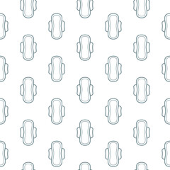 Menstruation and sanitary napkin icon isolated seamless pattern on white background