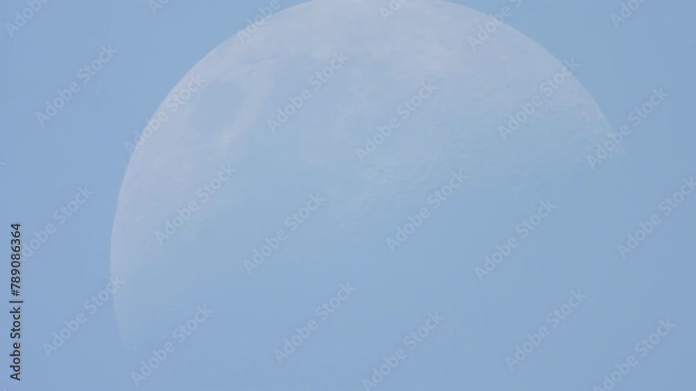 Canvas Prints day time moon in blue sky.