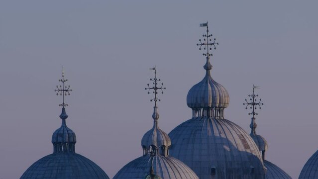 Domes of Saint Mark's Basilica against the sky, Venice Italy