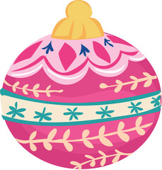 Christmas ball illustration on transparent background.
