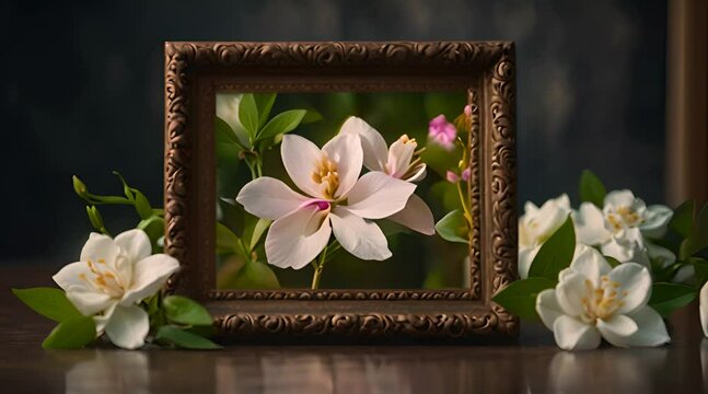Framed Jasmine Flower A Realistic Capture