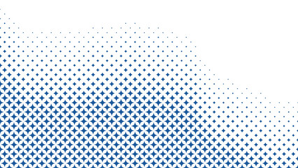 Blue halftone background with small sparkling stars. Abstract banner - 789091388