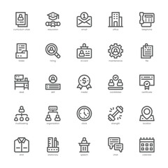 Curriculum Vitae icon pack for your website, mobile, presentation, and logo design. Curriculum Vitae icon outline design. Vector graphics illustration and editable stroke.