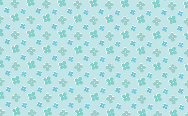 梅雨の紫陽花(あじさい・アジサイ)の花のシンプルおしゃれなシームレスパターン背景素材