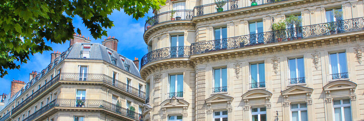 Paris / Façades d'immeubles haussmanniens	 - obrazy, fototapety, plakaty