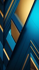 Close Up of Blue and Gold Wall