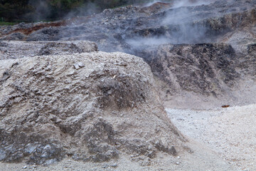 larderello and biancane di monterotondo geothermal phenomenon clean energy production grosseto livorno - obrazy, fototapety, plakaty