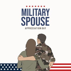Military Spouse Appreciation Day. Celebrated in the United States. National Day recognition of the contribution and support