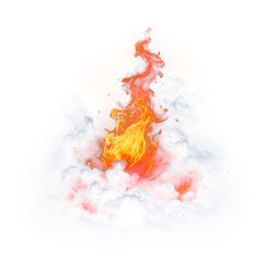 Burning fire flame. Generative AI