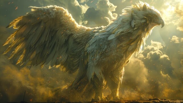 A half eagle half lion creature