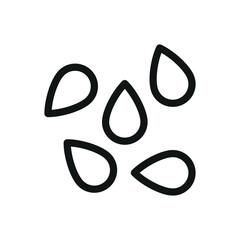 Flaxseed isolated icon, flax seeds vector symbol with editable stroke