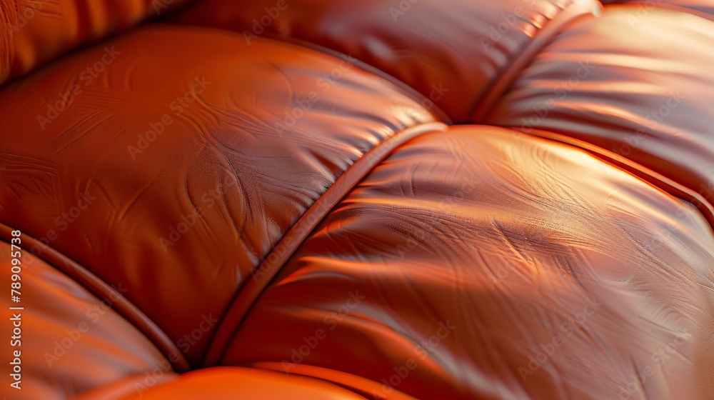 Aufkleber close up leather sofa rexine texture : generative ai