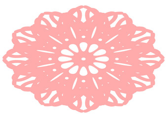 ピンクの花のようなレース模様背景