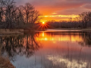 Sunset Serenity: Reflections in Tranquil Lakes