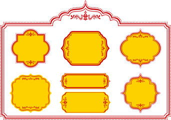 アジア風の飾りフレームセット。ベクターデータ。 © saharam