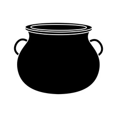 Cauldron icon vector. Boiler illustration sign. Pot symbol. Caldron logo.