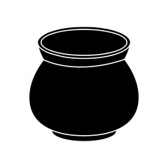 Cauldron icon vector. Boiler illustration sign. Pot symbol. Caldron logo.