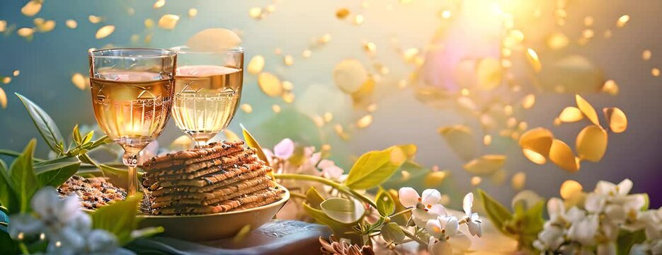 Beautiful greeting card for Happy Passover 4K Motion