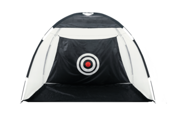 Cutout of an indoor golf practice tent, isolated transparent png