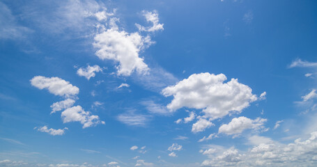 clear blue sky background,clouds with background, Blue sky background with tiny clouds. White fluffy clouds in the blue sky. 