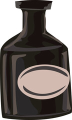 Whiskey illustration on transparent background.
