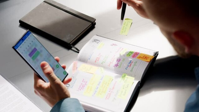 Calendar Schedule List At Desk And