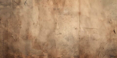 faded wallpaper, aged newsprint texture as background . Generative AI
