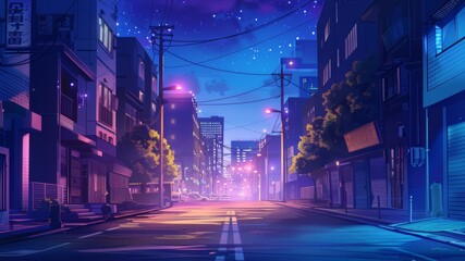 Mood in Cinematic Cartoon Anime Style Environment Background