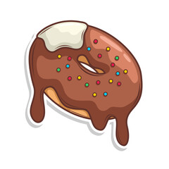 Delicious donut vector hand draw illustration