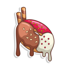 Delicious donut vector hand draw illustration