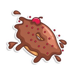 Delicious donut vector hand draw illustration