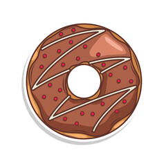 Delicious donut vector hand draw illustration