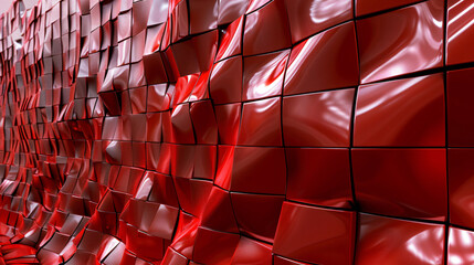 Wavy surface made of cubes abstract background 