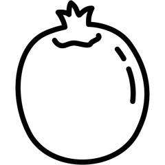 Pomegranate Line Icon