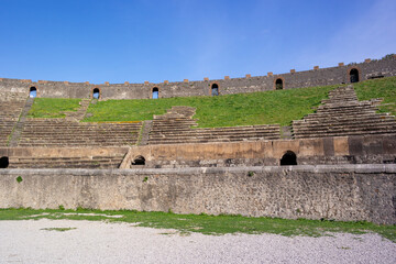 Roman Amphitheatre of Pompeii. Naples, Italy