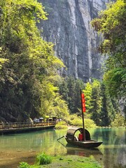 Three Natural Bridges (Wulong Karst National Park) is located in Wulong City, Chongqing in China. It is considered one of the most beautiful natural World Heritage Sites in the world. 