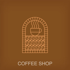 Creative coffee shop logo. Company and cafe logo template vector.