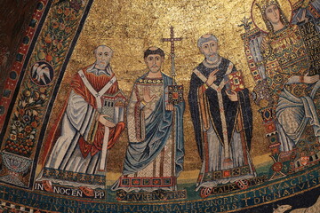 Apse Mosaic Detail at the Santa Maria in Trastevere Church in Rome, Netherlands