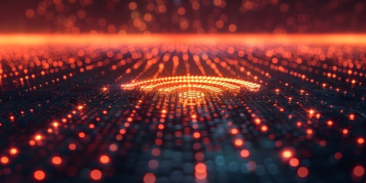 Glowing WiFi Symbol Radiating Over a Futuristic Data Grid Depicting the Reach and Influence of Wireless Technology