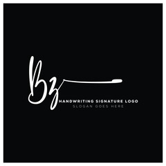 BZ initials Handwriting signature logo. BZ Hand drawn Calligraphy lettering Vector. BZ letter real estate, beauty, photography letter logo design.