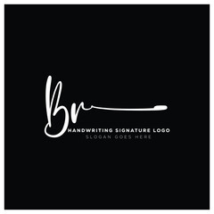 BR initials Handwriting signature logo. BR Hand drawn Calligraphy lettering Vector. BR letter real estate, beauty, photography letter logo design.