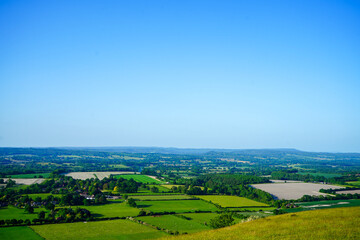 View over green countryside in the South of England