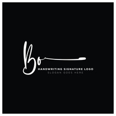 BO initials Handwriting signature logo. BO Hand drawn Calligraphy lettering Vector. BO letter real estate, beauty, photography letter logo design.