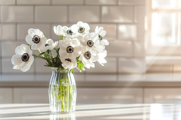 Anemone flowers in a vase