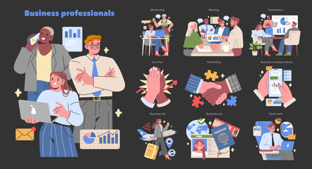 Business Professionals set Vector illustration