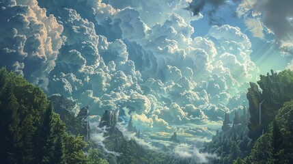 Cinematic Sky in the Fantasy Background