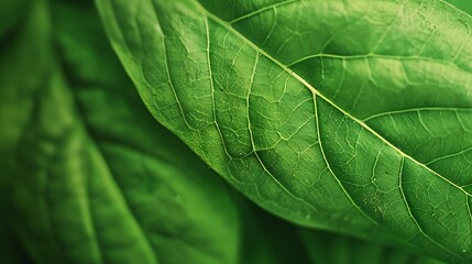 close up green leaf texture background : Generative AI