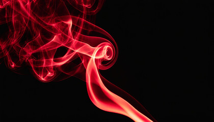 Obraz premium Red smoke on black background